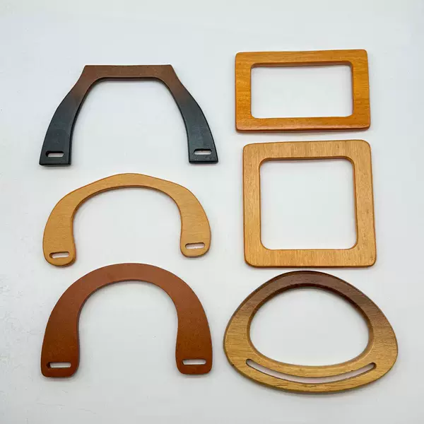 Solid wood hand-held woven bag fashion hand-held ring handle diy handmade bag high-end hand-held accessories