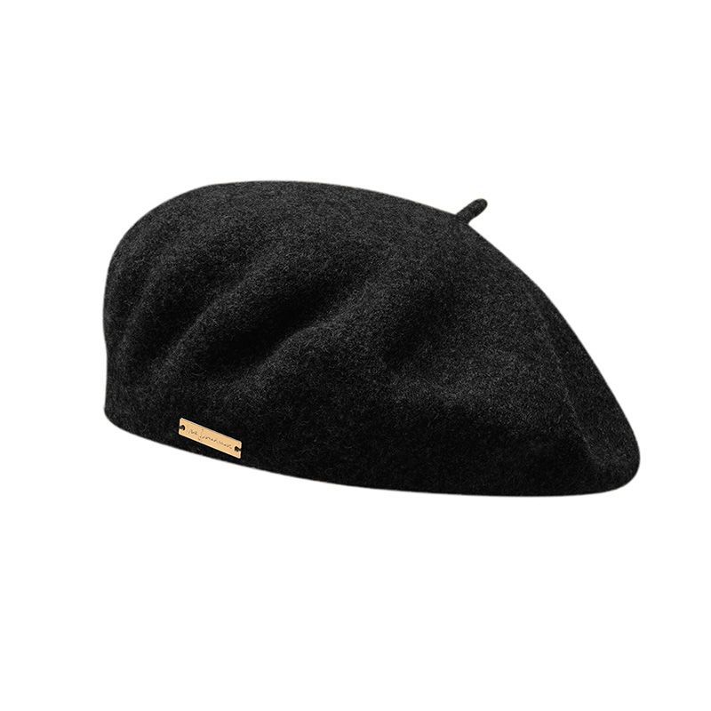 Unisex Autumn and winter 23 color wool beret stylish casual season warm thick solid color all-in-one hat_voghion.com