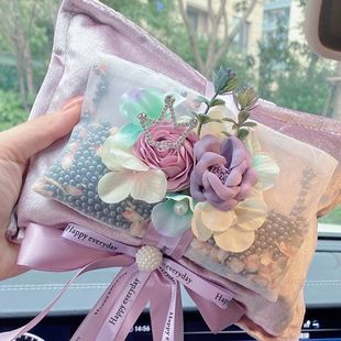 Car Interior Dried Flower Bamboo Charcoal Bag Car Fragrance Ornament Car Interior Accessory Dual-Use for Car and Home Odor Removal Formaldehyde Ornament