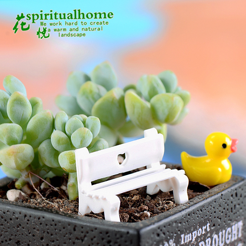 爱心休闲椅 苔藓微景观DIY配件 PVC小椅子小摆件 心理沙盘配件