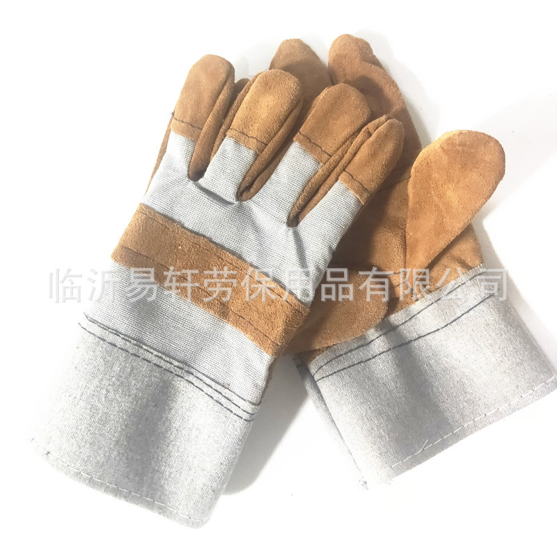 电焊手套皮耐用加厚耐高温短款皮焊接氩弧焊焊工劳保柔软防烫耐磨