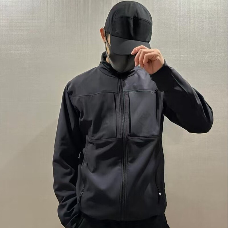 Taizhou Niaojia Gamma Stand-Up Collar Jacket Softshell Windbreaker with Logo, Windproof and Waterproof, Thin Fleece for Men and Women