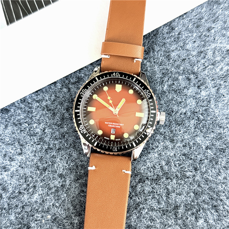 Cross-border platform hot-selling leather strap casual men's quartz watch waterproof calendar ring