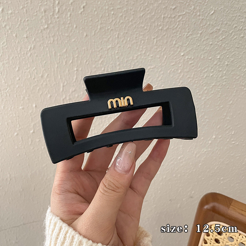 Accesorios para el cabello de pinza de tiburón de acrílico grande de Corea, clip de agarre para el cabello de disco simple, tocado de horquilla de cabeza femenina al por mayor