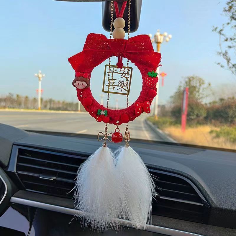 ドラえもん 車吊り下げ クリスマス 車吊り下げ 手作り DIY 編み込み 新年 平和のお守り 完成品 ギフトボックス ペンダント|undefined