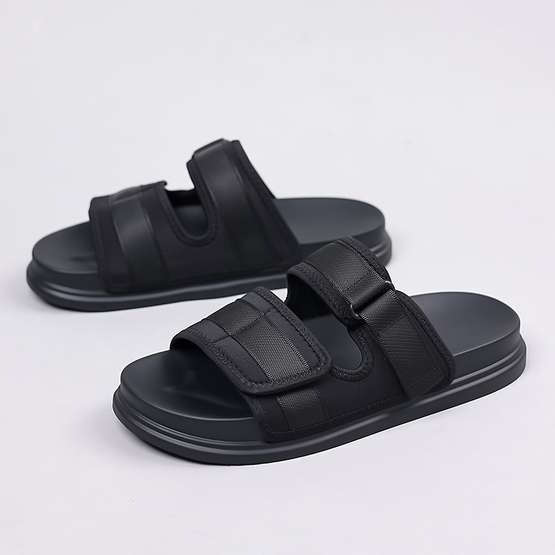 2024 new summer sandals men's Korean-style fashionable casual sports soft bottom wear-resistant flip-flops beach shoes