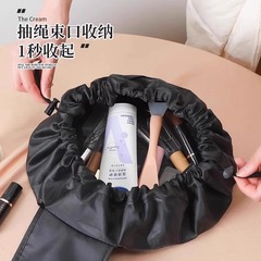 懒人抽绳化妆包女便携大容量2025新款感旅行外出收纳袋洗漱包