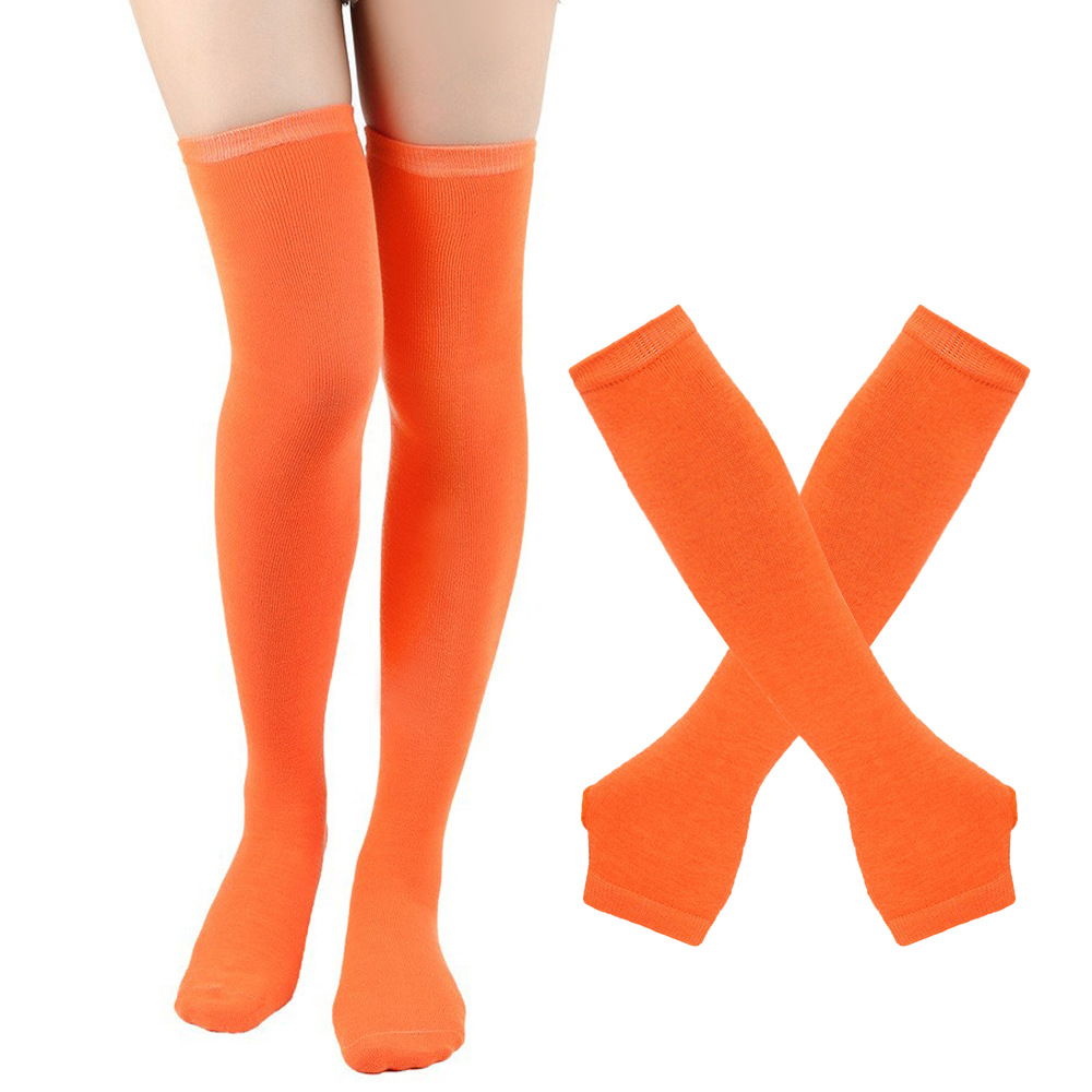 Mănuși cu dungi, șosete lungi peste genunchi, set de costume de petrecere pentru cosplay de Halloween SOC_voghion.com