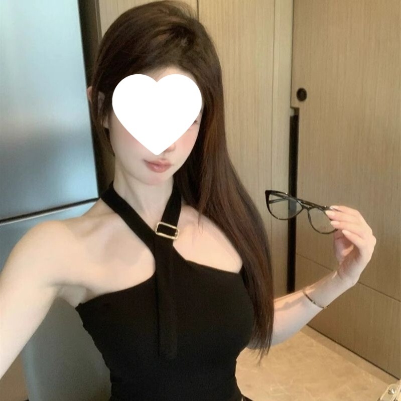 Tie Halterneck Gray Camisole Women's Outer Wear Summer Thai Hot Girl Sexy Tube Top Special