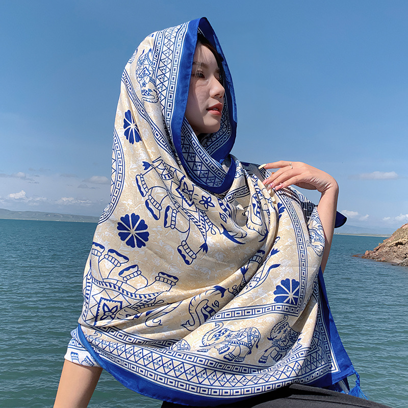 Women's Elegant Printing Cotton And Linen Shawl display picture 8