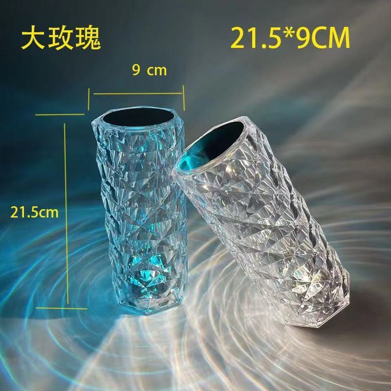 跨境现货创意礼品氛围灯玫瑰花装饰台灯床头充电小夜灯网红爆款|undefined
