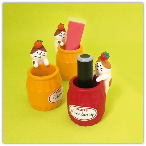 ZAKKA banana cat note clip strawberry pen holder lipstick paper clip seal storage jar INS crafts small ornaments