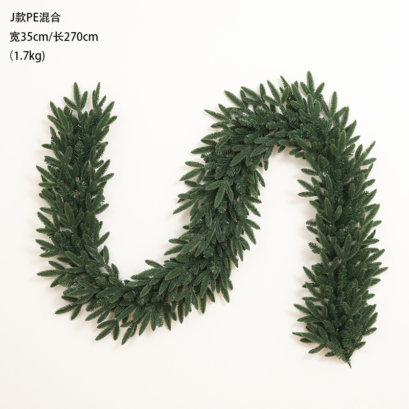 2.7 Arroz de lujo criptografado caña floquete nieve rociado decoración de Navidad hotel centro comercial escalera pasamanos decoración