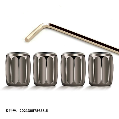 cap universal anti-theft valve core – valve - titanium-black-set-of-4-pieces