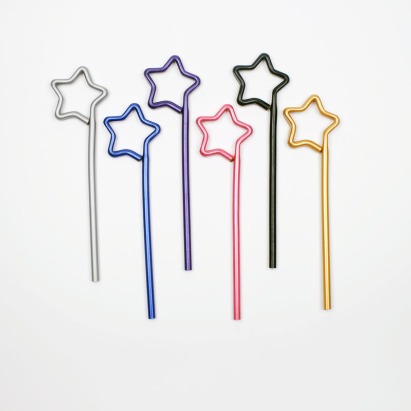 五角星星造型形状工艺术卡通塑料仿木异形欧标彩色动物造型铅笔