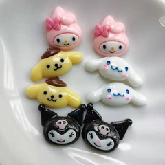 美樂蒂大耳狗三麗鷗樹脂貼片diy兒童髮夾飾品配件 手機殼裝飾材料