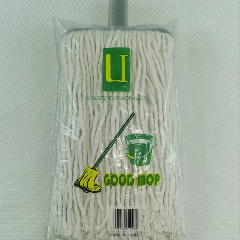 Wholesale iron head floor rotating mop hotel cleaning household lightweight twist water replaceable cotton mop