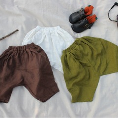 Children's Pants Spring 2024 Korean Version Cotton Linen Pants for Boys and Girls, Toddler Simple Loose Casual Turnip Pants