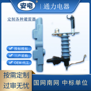 AC Arrester Pillar Arrester HY5WBG-17/50 Tongli Lightning Arrester with Copper Pillar