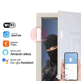 Tuya Tuya Wifi Smart Door Magnetic Sensor Detector Home Indoor Door Magnetic Alarm Sensor