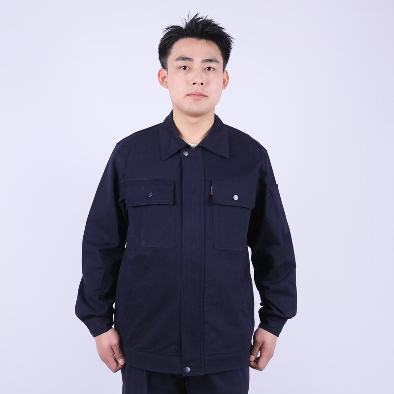 純綿作業服 メンズ 春秋セット 汚れに強く耐摩耗性 電気溶接服 快適で通気性のある機械修理工場作業服 労働保護服|undefined