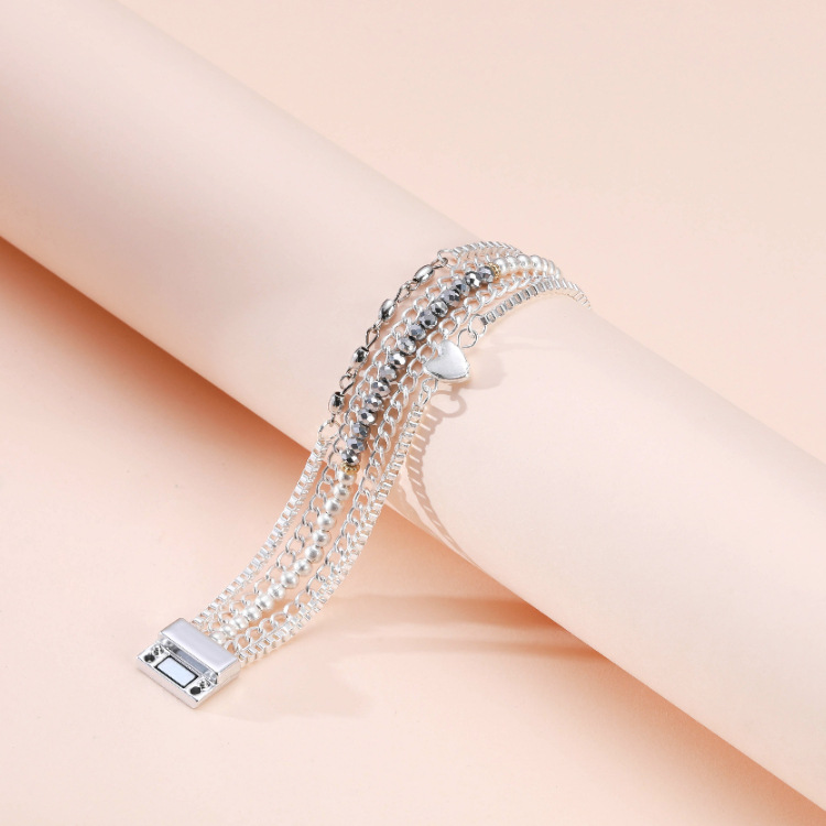 Wholesale Jewelry Wide Side Magnetic Clasp Multi-layer Bracelet Nihaojewelry display picture 7