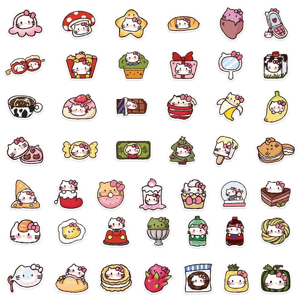 Hello Kitty, мультяшный милый чехол для телефона, водостойкая наклейка, наклейки