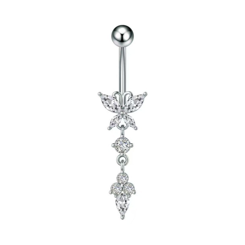 Silver pointed spike labret stud material detail