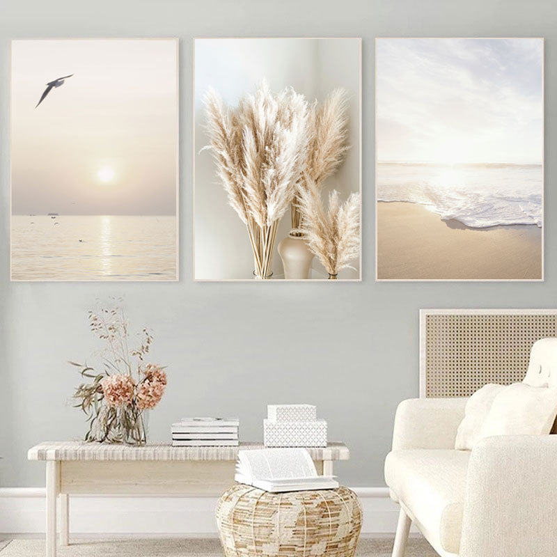Beautiful Beach Scenery Poster Hanging Nordic Living Room Home Decor Painting Canvas Print Core_voghion.com