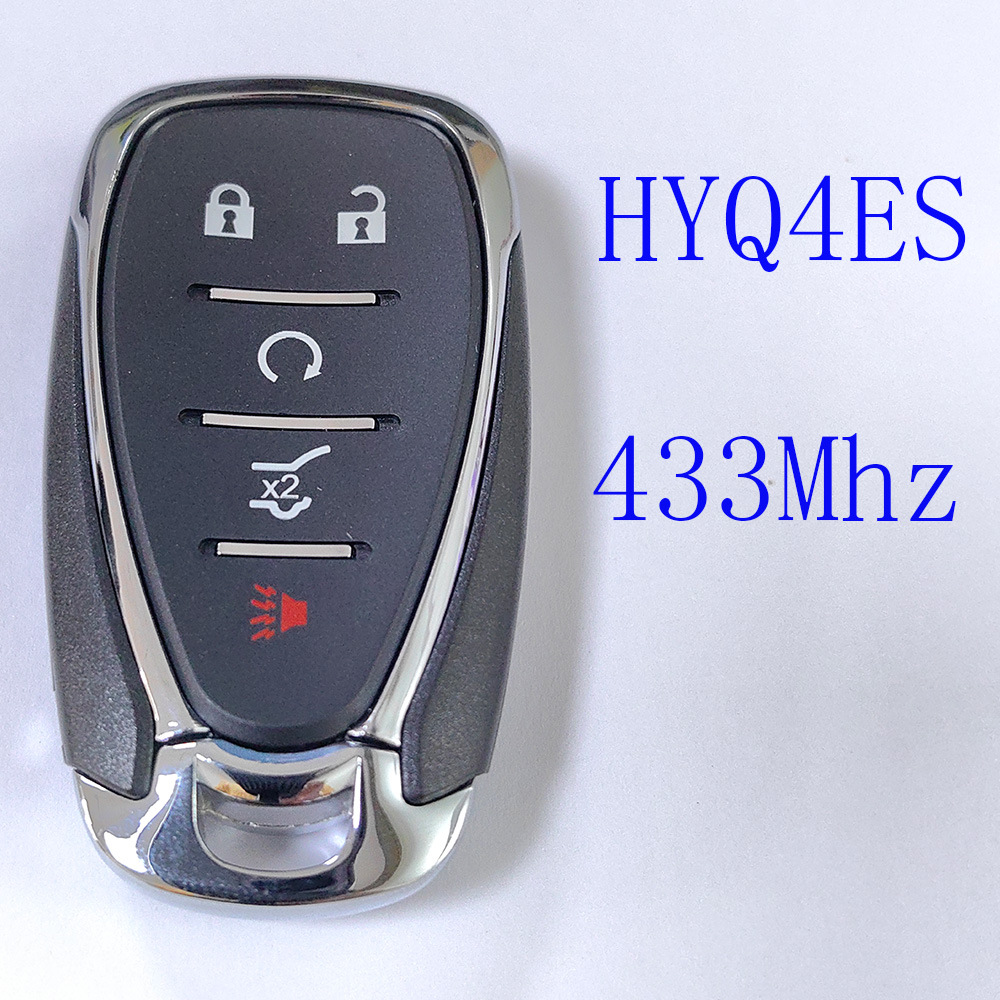 Shiyong Smart Car Remote Key for Chevrolet 3/4/5 Button HYQ4EA/HYQ4ES/HYQ4AA (Car Keys) - 5-button-hyq4es-433mhz
