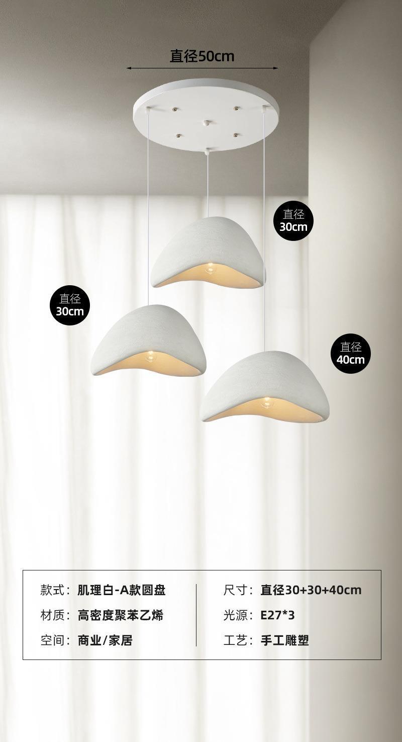 Bar, tienda de ropa personalizada, diseño silencioso, lámpara de viento, lámpara de vivienda, iluminación, lámpara de viento, crema, lámpara de candelabro de tres cabezas, restaurante