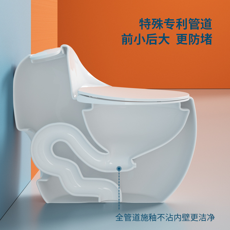 Nuevo hogar interior personalizado anti-bloqueo de una sola pieza fila de piso ultra-alto sifón moderno simple inodoro redondo al por mayor