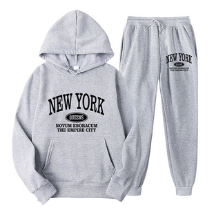 Hot selling lady high quality fleece-lined hooded pullover urban men and women couple sweater sweater suit