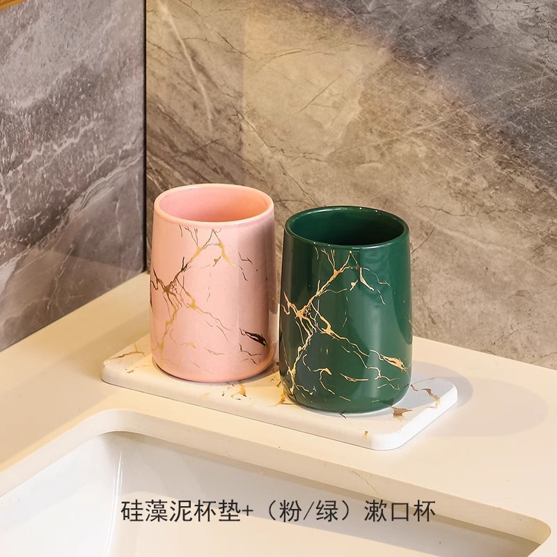 Taza de enjuague bucal taza de cepillo de dientes de pareja taza de dientes de cerámica de lujo ligero de alta gama taza de lavado taza de cepillo de dientes de alta calidad