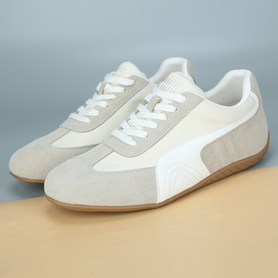 Trendy New Spring Large Size Women's Shoes 41-43 Fashionable Foot-Showing Small Sports Casual German Training Shoes Comfortable Large Single Shoes