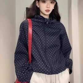 仅用于产品展示勿拍-时尚波点冲锋衣薄款防晒外套女夏季轻薄透气