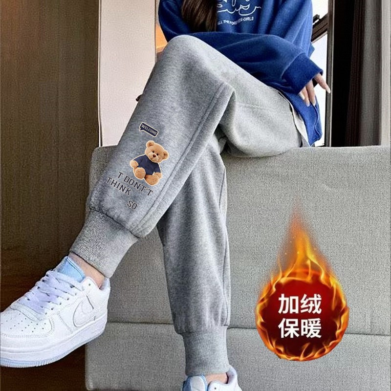 SO 베어 스크류 그레이 팬츠 플러스 벨벳