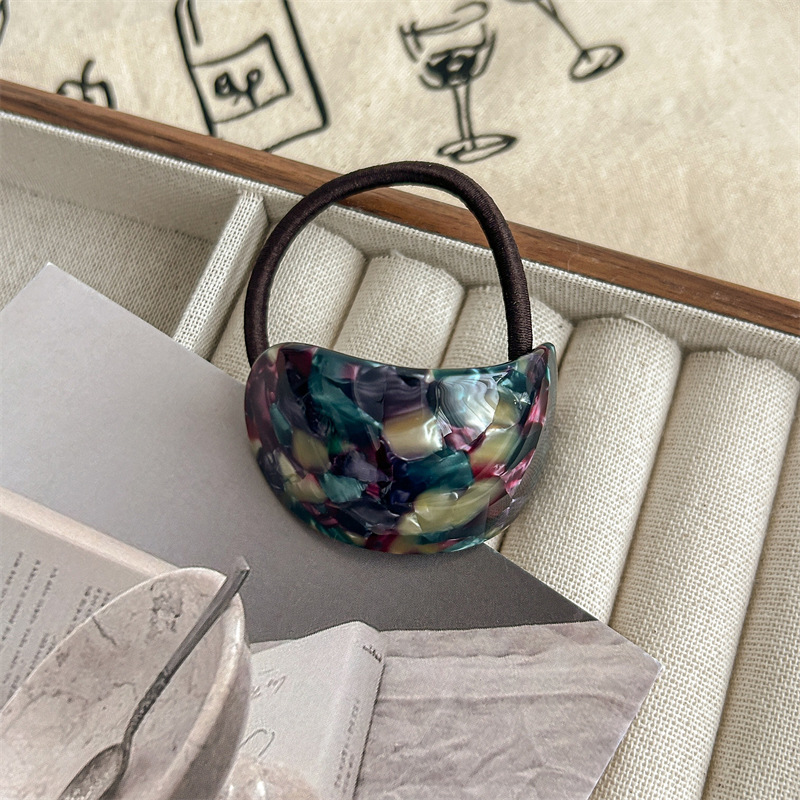 25g Weight Hair Tie Hair Accessories Type 1 Piece Quantity Holiday, Daily Occasion Acetic acid sheets Material Color Block Pattern Women's Gender Simple Style, Classic Style Style Women's Simple Style Classic Style Color Block Cloth Acetic Acid Sheets Hair Tie 9