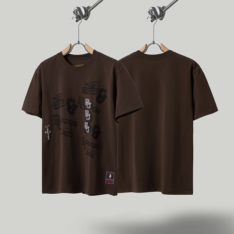 Travis de manga corta M mark Scott pequeño pato amarillo cactus relámpago rap tour TS pareja conjunta camiseta de hip-hop