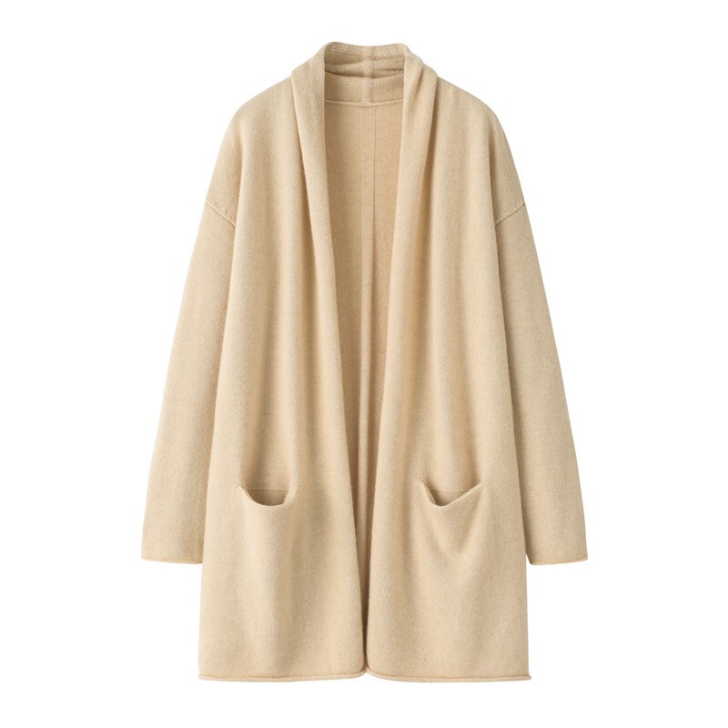 New Autumn and Winter Coat, 100% Pure Cashmere Sweater for Women, Cardigan, Mid-Length Knitted Sweater, Simple Cashmere Sweater New Autumn and Winter Coat, 100% Pure Cashmere Sweater for Women, Cardigan, Mid-Length Knitted Sweater, Simple Cashmere Sweater