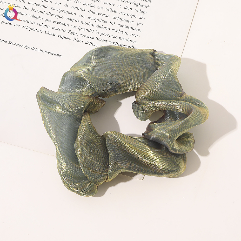 Qiyue super grande filato di seta brillante intestino crasso anello per capelli piccolo fresco corda per la testa organza cravatta per capelli anello per intestino crasso corda per capelli all'ingrosso_voghion.com
