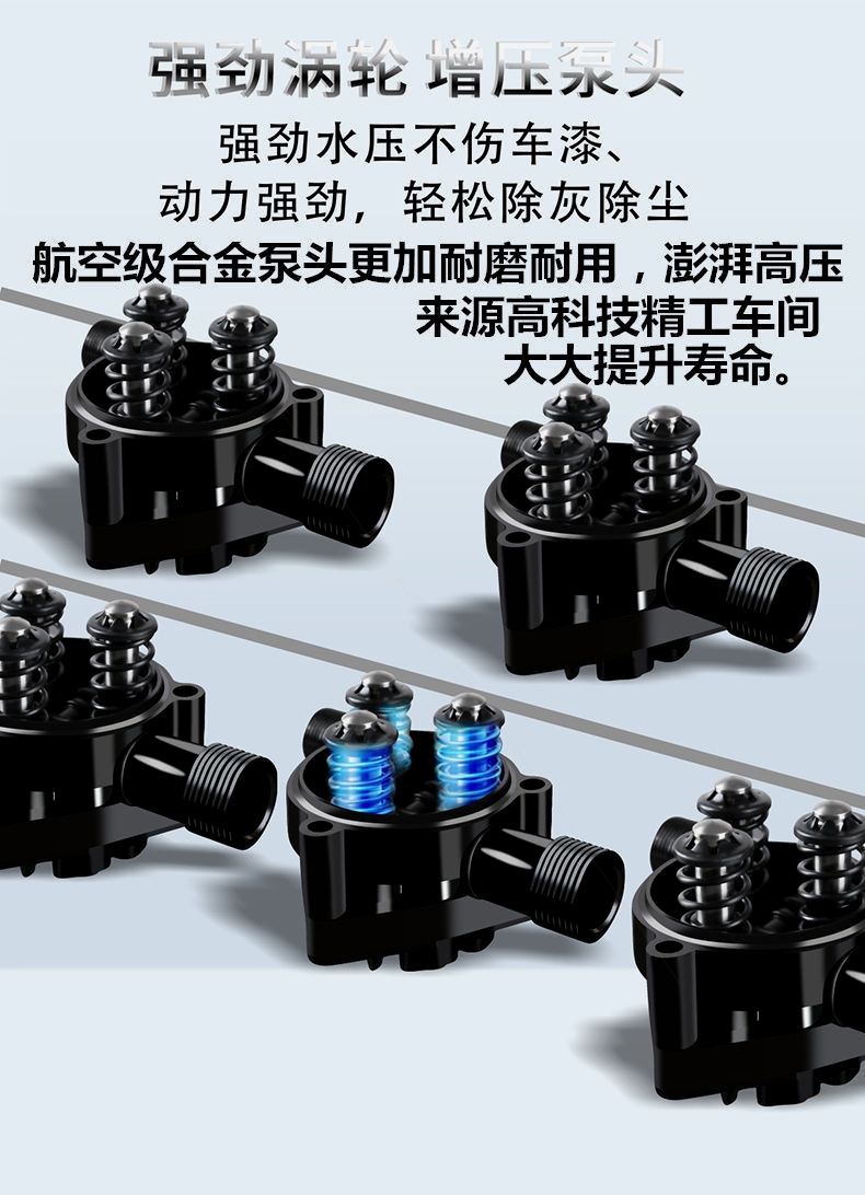 German black cat car washing machine artifact high pressure water pump high power car household 220V portable car brush gun
