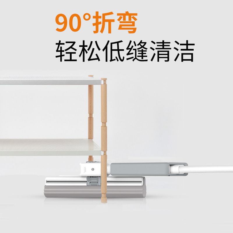 海绵拖把免手洗挤水大号胶棉拖把头家用滚轮式懒人吸水海绵地拖布