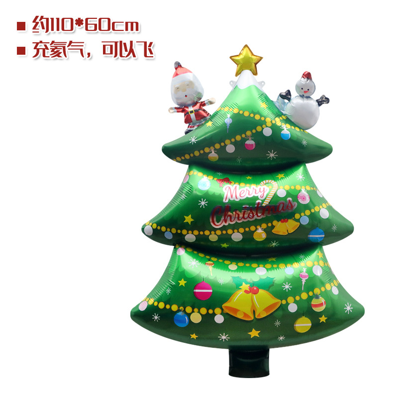 Tienda ventana Decoración Accesorios juguete globo Navidad caramelo muleta ancianos muñeco de nieve árbol de Navidad globo foto