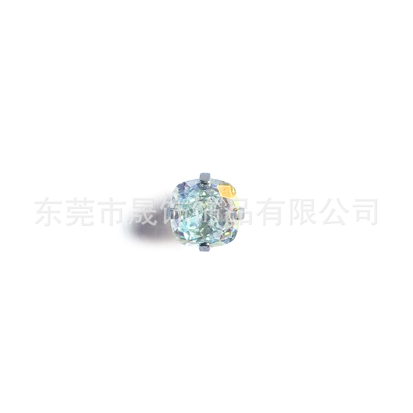 4mm肥方 Zirconia Ear Stud F136 Titanium Alloy 方型5A Cubic Zirconia Helix Cartilage Stud G23 Titanium Internal Thread Piercing Jewelry - 4mm(5/32")