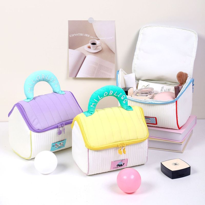 かわいいハウス化粧品バッグ大容量キャビンポータブル収納袋結婚式満月お土産収納袋|undefined