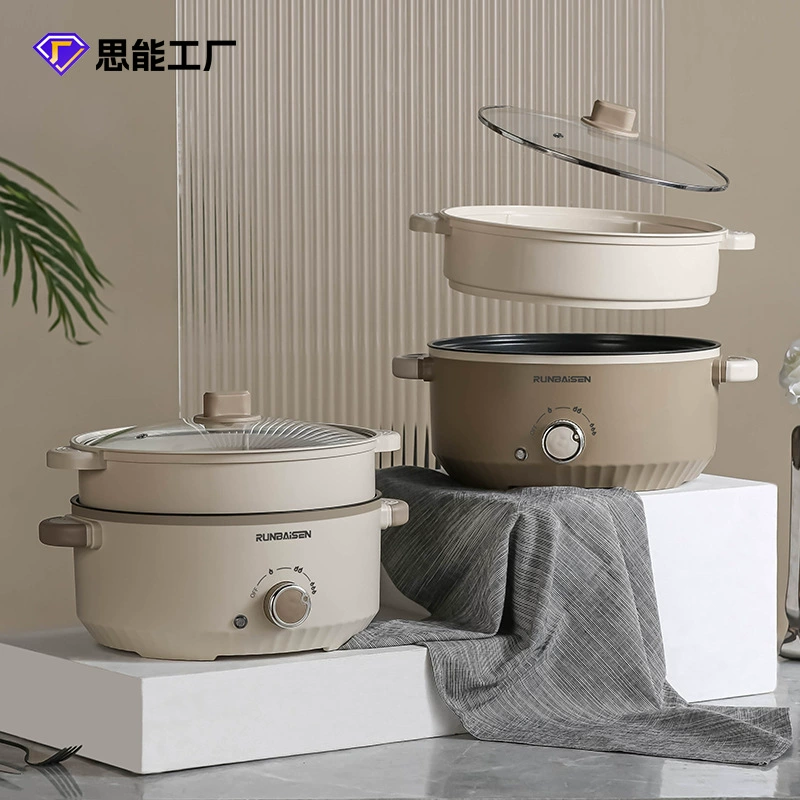 Экспорт бытовой электрической кастрюли большой емкости, электрической кастрюли, многофункциональной универсальной кастрюли, электрического вок с антипригарным покрытием для общежития, электрической пароварки