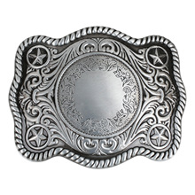 五角星花纹皮带扣方形合金大扣头平滑扣