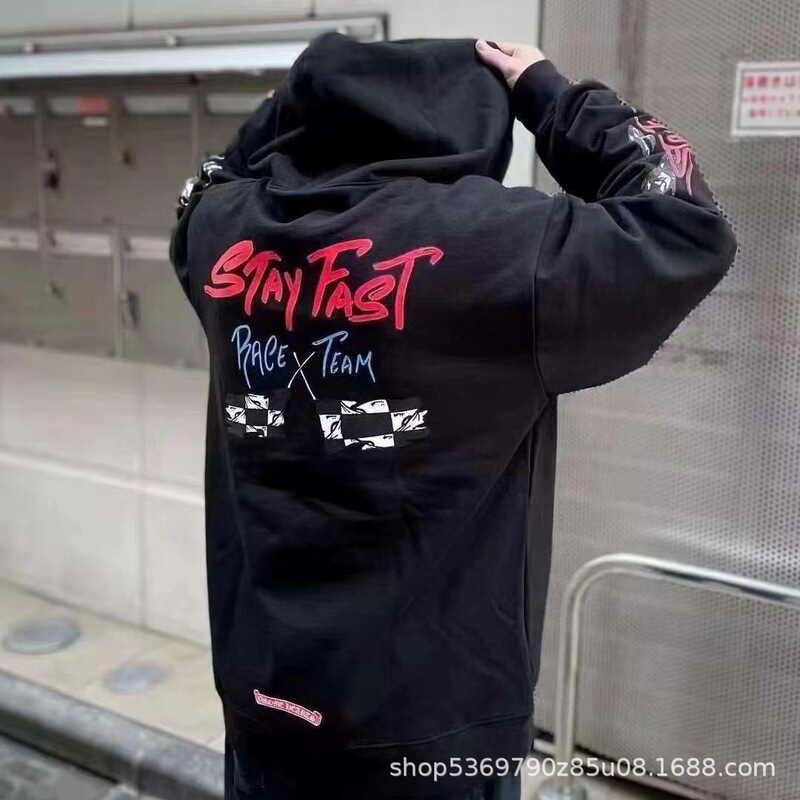 [Spot] Chrome crohearts heart Mattyboy graffiti Stayfast printed sweater hoodie