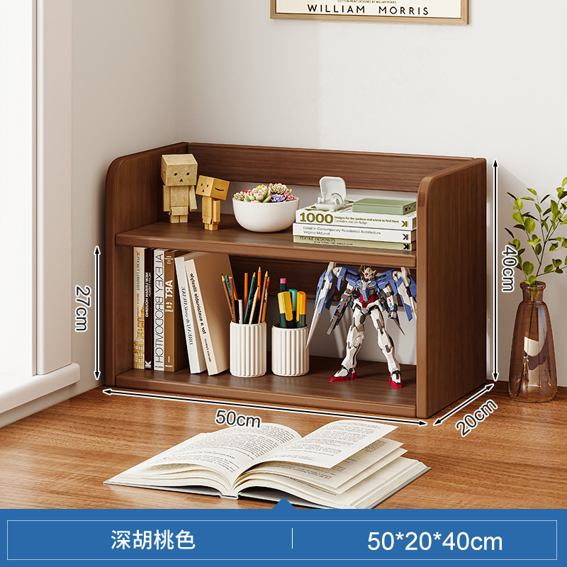 Estantería Estante de escritorio Estante de escritorio Estante de almacenamiento de escritorio Estante de libros pequeños para el hogar de los estudiantes Esquina simple de la oficina